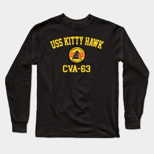 USS Kitty Hawk CVA-63 Tonkin Gulf Yacht Club Long Sleeve T-Shirt